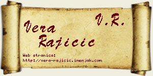 Vera Rajičić vizit kartica